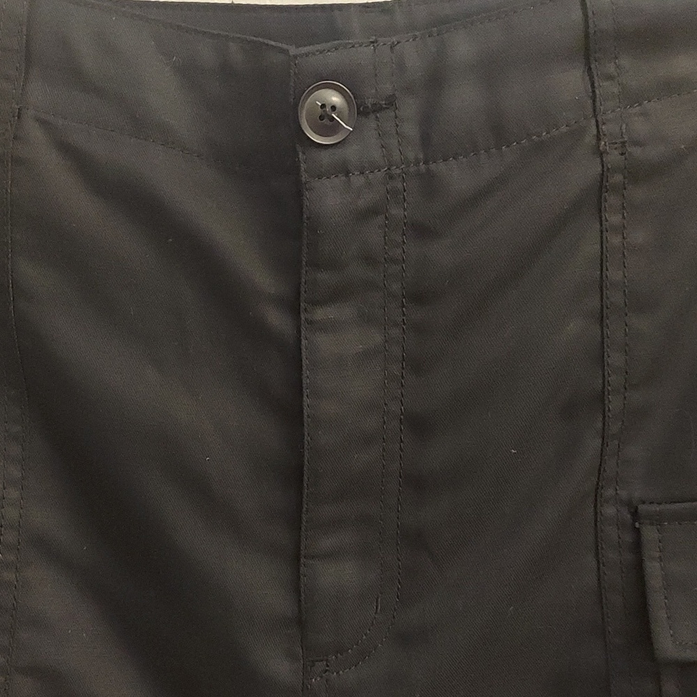 LOFT Black Cargo Lined Linen Blend A-Line Skirt 12 - Picture 5 of 15